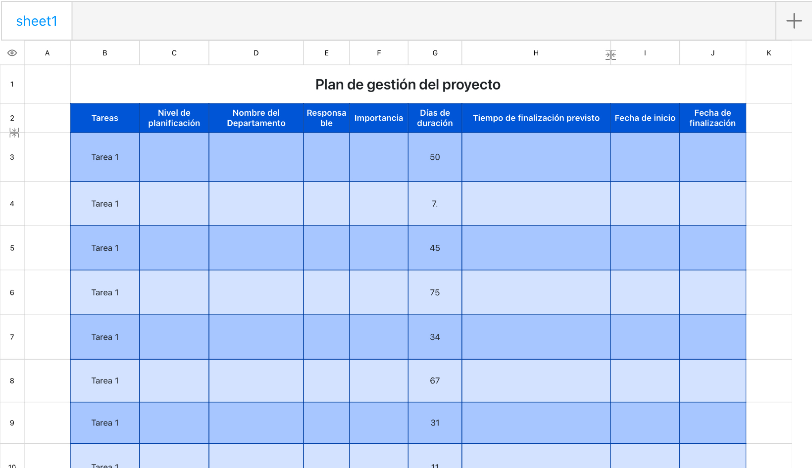 Plan de gestión del proyecto